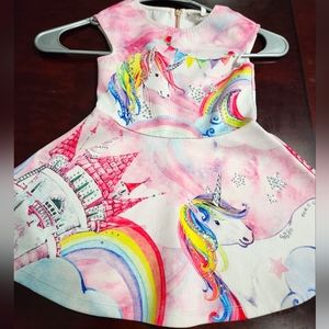 BABYSARA 3T Unicorn Sparkly Dress